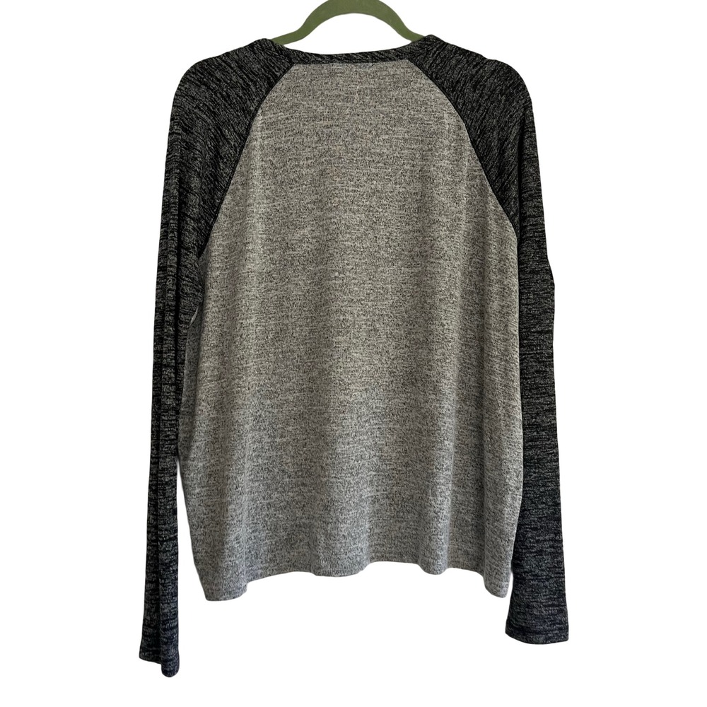 Rag & Bone Camden Top Women M Grey New Raglan Long Sleeve Heathered New Comfort